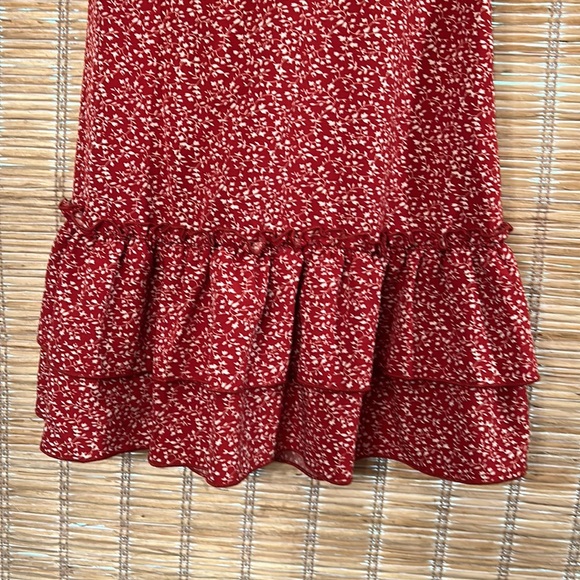 SHEIN Open Back Tie Back Ruffle Flutter Sleeve Ditsy Floral Dress, Sz.Small NWOT - Picture 3 of 12